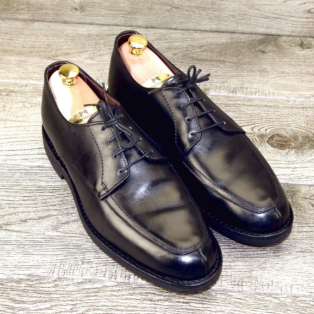 Allen Edmonds MSP Blucher 9.5 D Black * new Flannel Bags (add $15 Cedar Trees)